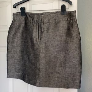Linen cotton blend short skirt